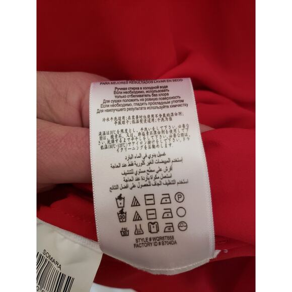 BCBGMAXAZRIA Womens Dress Size 0 Rio Red Cocktail Knee Length One Shoulder - Picture 15 of 16